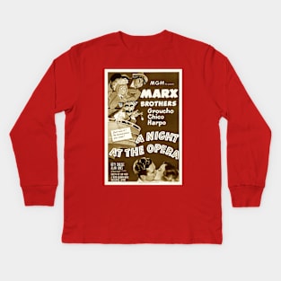 A Night At The Opera (Sepia) Kids Long Sleeve T-Shirt